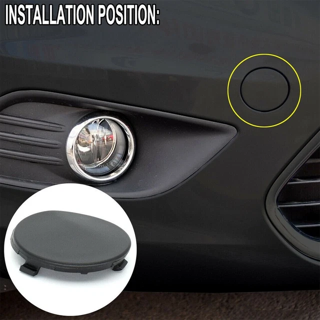 Housse De Crochet De Remorquage Pare-chocs Avant - Compatible Ford - Noir - Neuf