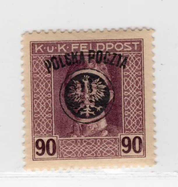Poland 1919 Overprint On Austria For Lublin Scott 40 Perfect Mnh
