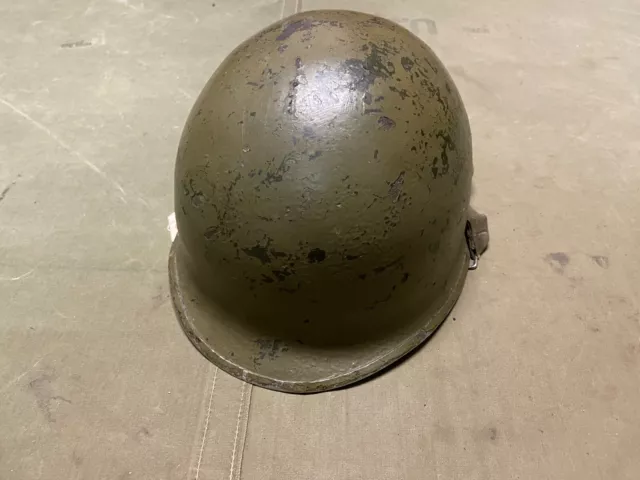 Original Wwii Us Army M1 Helmet Shell, Front Seam, Original Paint