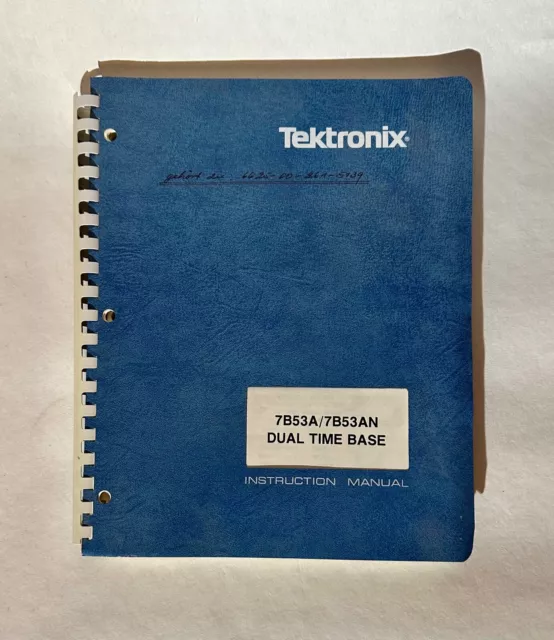 Bedienungsanleitung, TEKTRONIX 7B53A Dual Time Base, Instruction Manual,*J646TW*