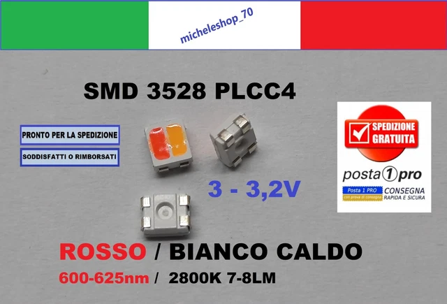 Rosso E Bianco Caldo Bicolor Portato Smd 3528 Luce Diodo Montaggio Superficiale 1210 Chip Led Light Emitting Diode Ce Rosh - Foto 10