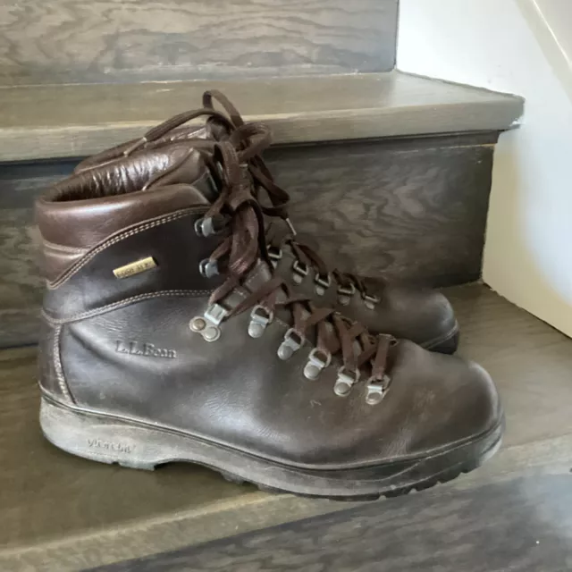 LL BEAN CRESTA Hiking Boots Mens Size 10.5 W Vibram Gore-Tex Brown ...