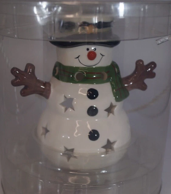 Luminaria con soporte de luz de té Yankee Candle Snowman