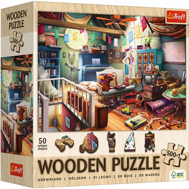 Puzzle Trefl Woodcraft Star Wars – The Mandalorian – 500 Pièces – En Bois – Neuf