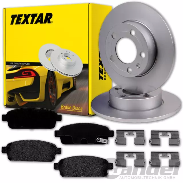 TEXTAR BREMSSCHEIBEN 268mm + BELÄGE HINTEN für OPEL ASTRA J Limo Kombi Coupe GTC