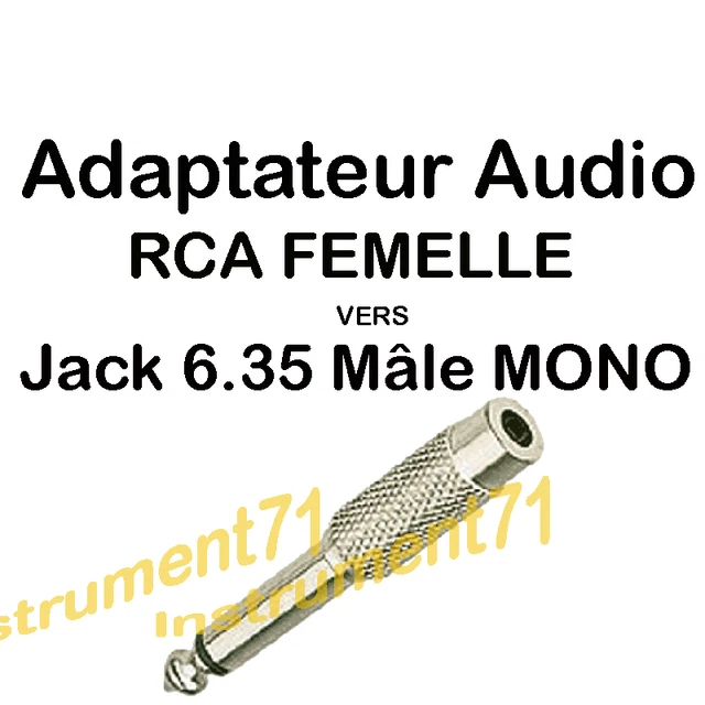 Adaptateur RCA Femelle Vers Jack Mono 6,35 Mm – Tout Métal – Pour Connexions Audio Home Studio Ou Scène - 4