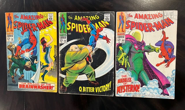 Marvel- The Amazing Spider-Man Comic Book Lot #'s 59, 60, 66 .. MYSTERIO!!