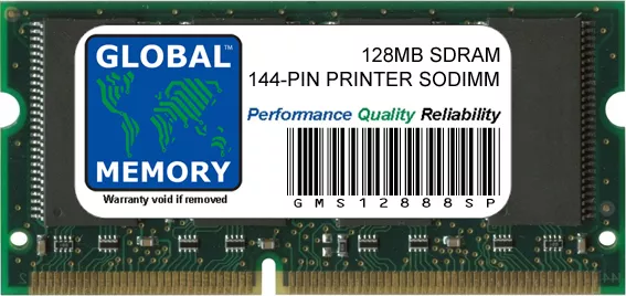 128Mb Sdram 144-Pin Printer Ram (001179Miu,Zmc128/A,Kx-Clem1,001025Miu, 1167352)