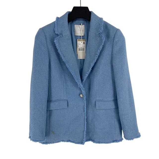 Veste En Jean Femme Longue - Blazer Décontracté Avec Poches - 100% Denim