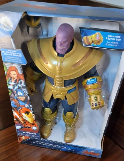 Disney Store Marvel Avengers THANOS Talking Action Figure Sound 14"-NEW-Free S&H 2