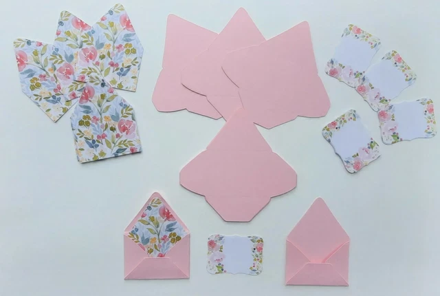 10 Mini-Umschläge Kartenherstellung Topper Sammelalbum Valentinstag Muttertag
