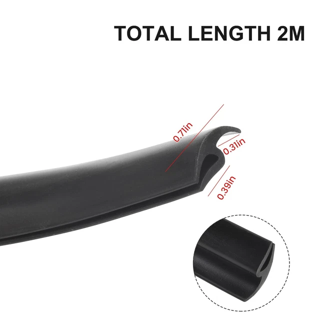 For Auto Front Windshield Sunroof Sound&Water Proof - Seal Strip Edge Trim 2m