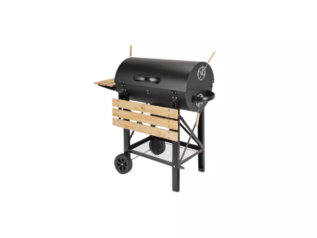 Barbecue Charbon De Bois Sur Roulette Fumoir Smoker Américain BBQ Gril Grillade