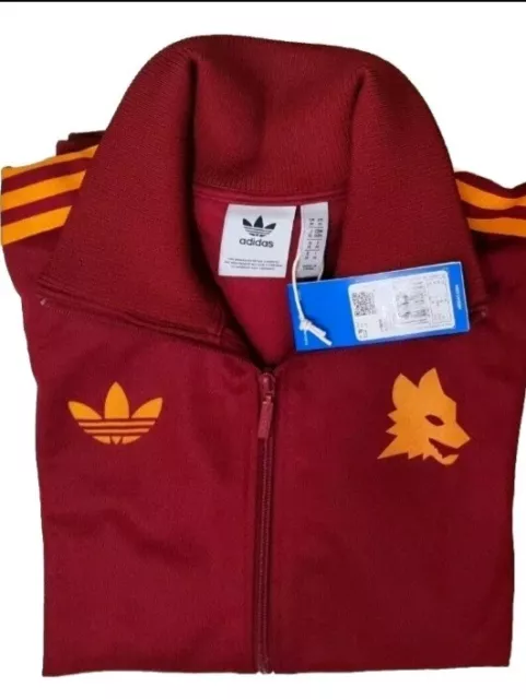 As Roma Adidas Originals Collection Taglia M Felpa Con Zip Giacca Beckenbauer