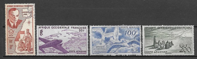 A. O. F. - Afrique Occidentale Française - Collection de 1945 à 1958 - 4 timbres