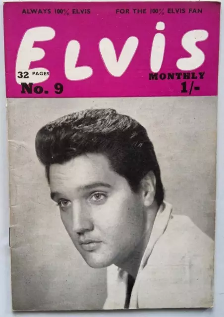 Elvis Presley Monthly Magazine issue No 9 Rock n Roll fanclub booklet .