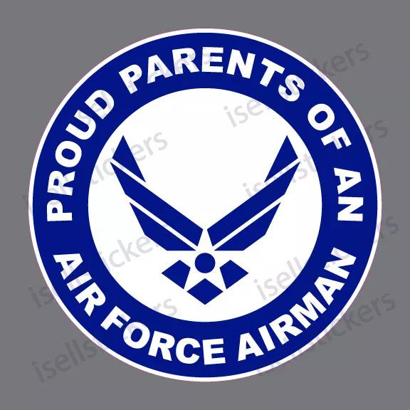 AF-1155 Proud Parents of an US Air Force Airman Bumper Sticker Window Decal