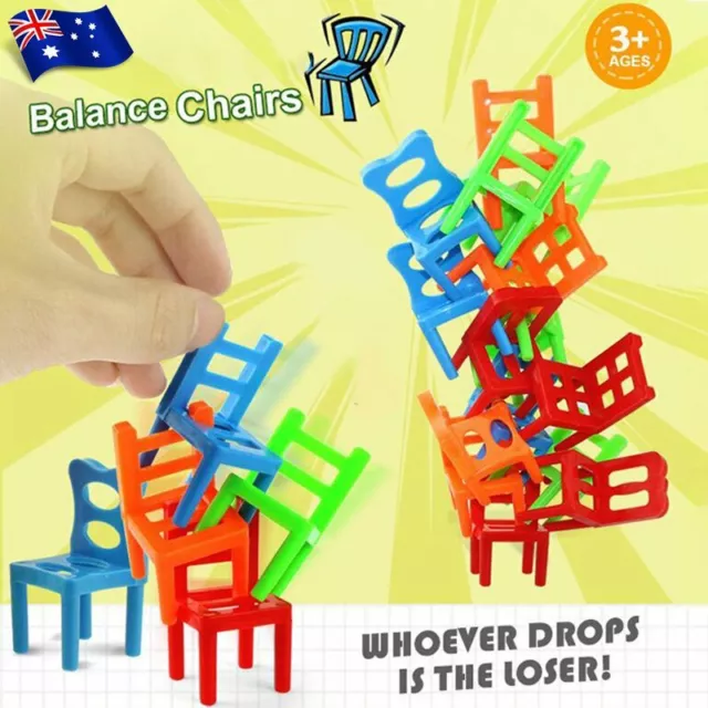 Family Board Game Children Educational Toy Balance Stacking Chairs Office Game