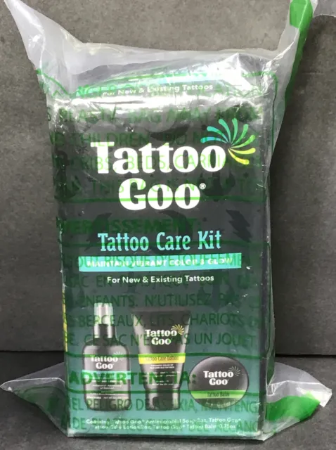 Tattoo Goo TATTOO CARE KIT: Antimicrobial Soap Lotion & Balm for NEW & EXISTING