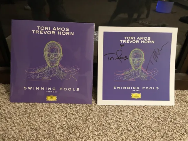 Tori Amos & Trevor Horn Autographed Swimming Pools 10" Clear Vinyl LP SEALED