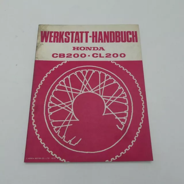 original Honda CB 200 CL200 Werkstatthandbuch Reparaturanleitung Handbuch manual