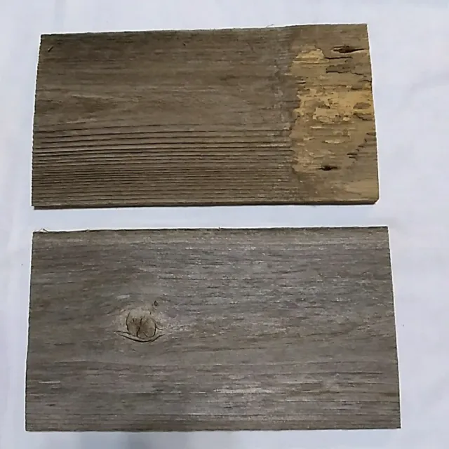 14"x7.5" Reclaimed Old Fence/Barn Wood Planks Crafts Weathered Boards-Set Of 2 3