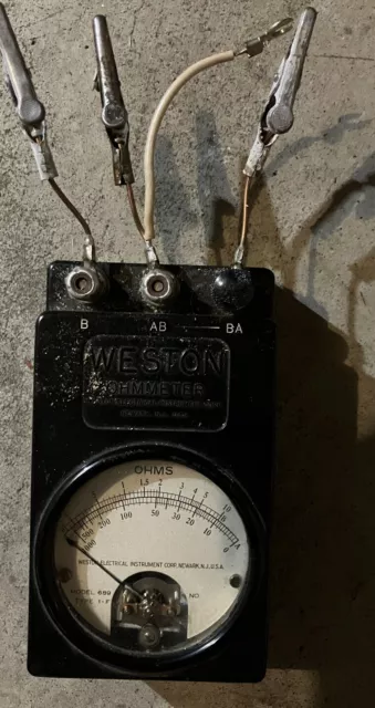 Vintage Us Army Model 689 Vintage Weston Ohmmeter