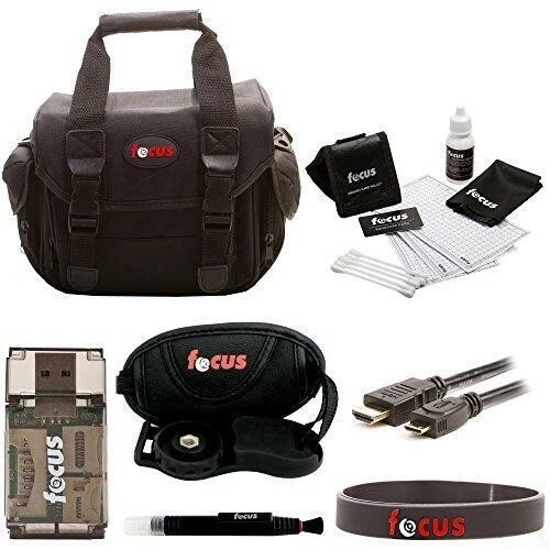 Focus DSLR Deluxe SLR Camera Accessory Kit with Mini HDMI Cable & Bag NEW NWT