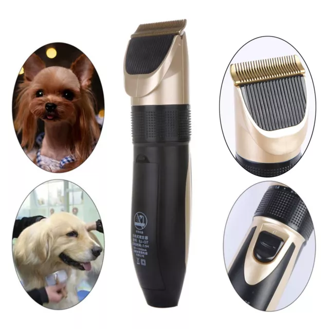 Pet Dog Cat Clippers Electric Hair Trimmer No Noise Shaver Scissor Grooming