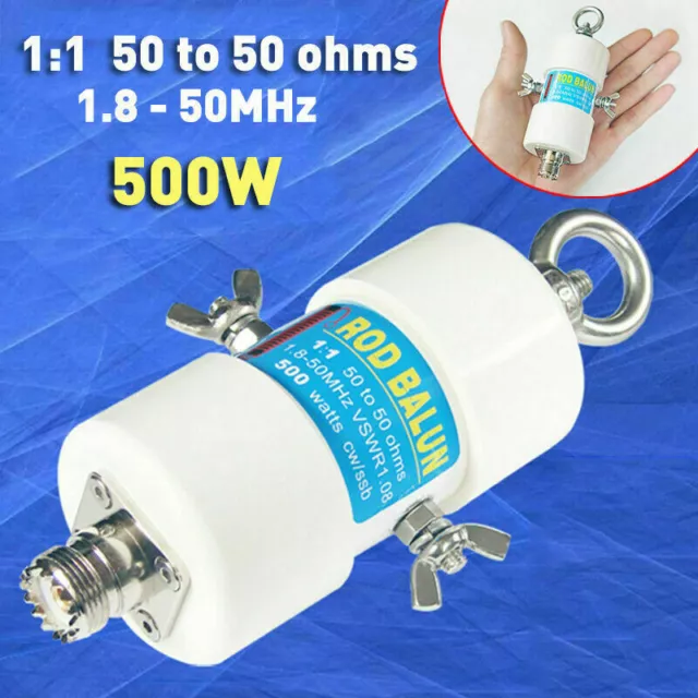 1:1 Waterproof HF Balun for 160m - 6m Bands (1.8 - 50MHz) 500W Waterproof