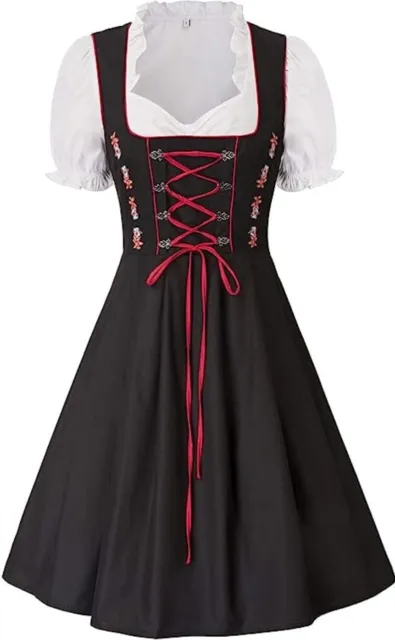 Oktoberfest Women's German Dirndl Dress Costumes 3 Pieces Carnival Beer Maiden