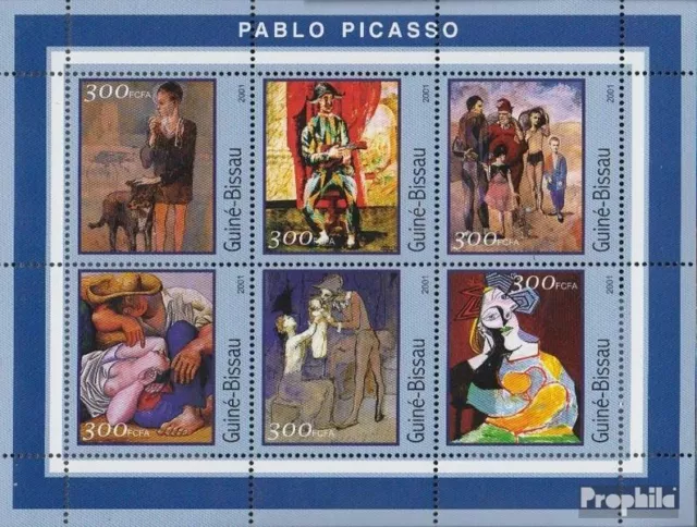 Guinea-Bissau 1618-1623 Sheetlet nuevo con goma original 2001 Picasso-pinturas