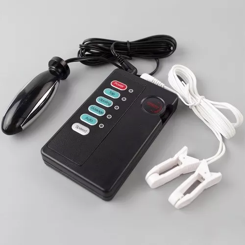 Estim E-Stim Tens Unit With Clips & Small Plug Conductive Uk