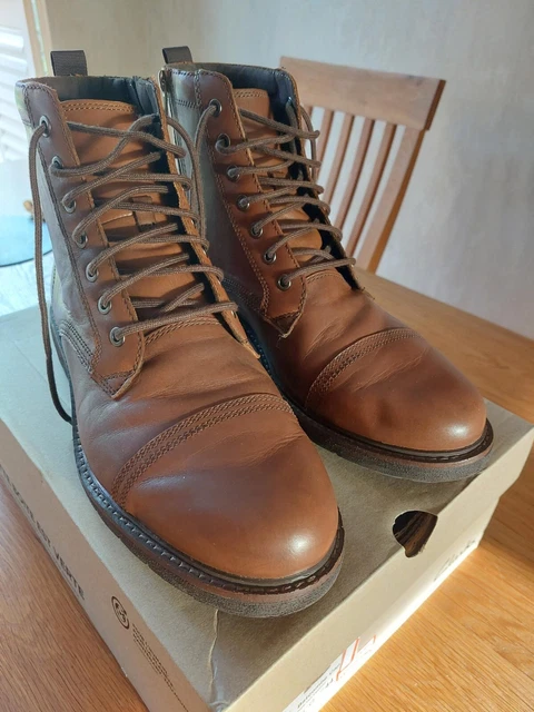 CLARKS MONTACUTE TOP Dark Tan Leather Men s Boots Size UK 6.5 G EU 40 59.99 PicClick UK