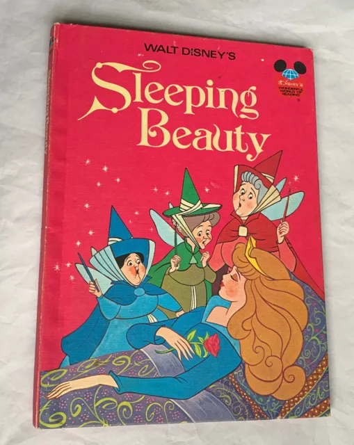 Vtg Walt Disney's Sleeping Beauty Hardcover Book Club Edition Random House 1974