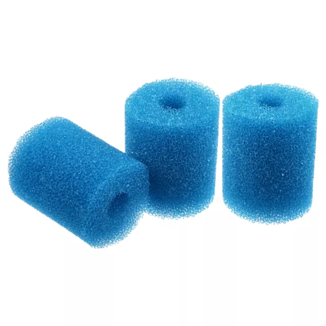 3 Pcs Aquarium Pre Filter Foam Roll Sponge Roll for Fish Tank Blue 7.5x6.5x2cm