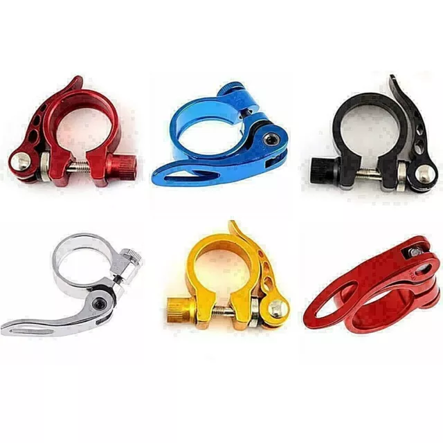 Bike Bicycle BMX MTB Quick Release Seat Post Anodised Alloy Clamp 30.8/31.6mm