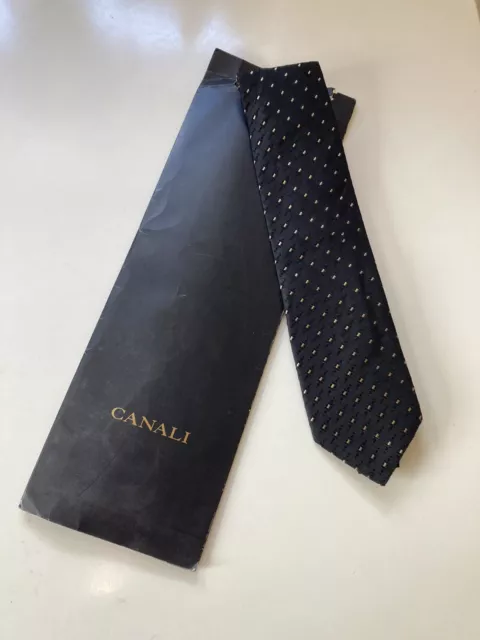 CANALI TIE . Genuine. With Pack. Black.