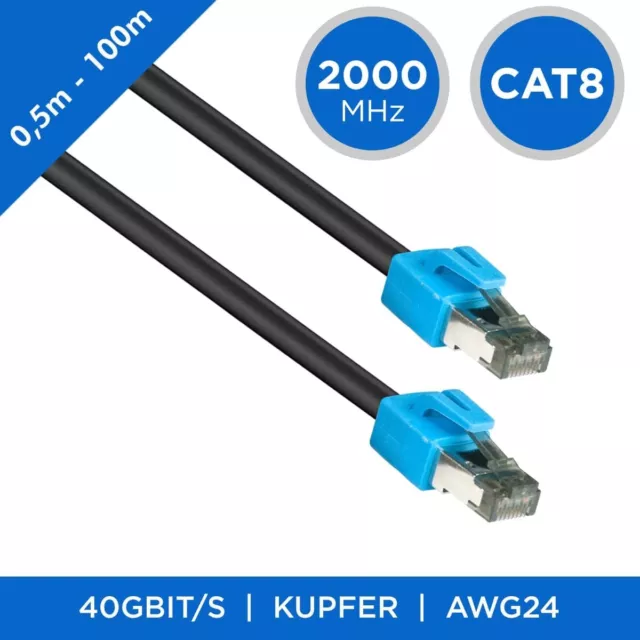CAT8 Netzwerkkabel 2000MHz Patchkabel 40Gbit/s AWG24 Internet LAN Kabel GigaBlue