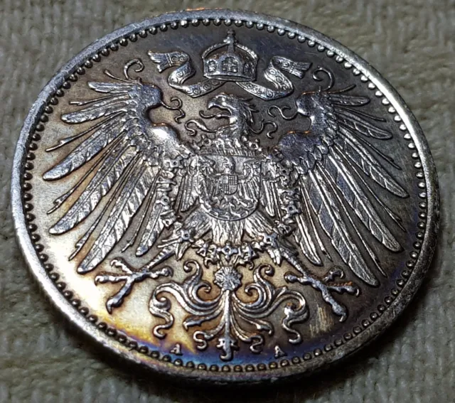 1891-1915 WILHELM II 1 Mark Deutsches Reich Silbermünze Adler versch. postfrisch