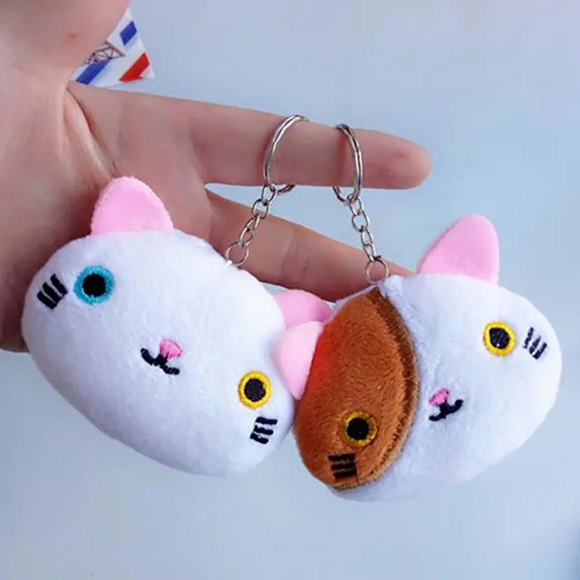 Cute Cats Plush Stuffed Toys Keychain Pendant Backpack Hangings Decoration GifYB