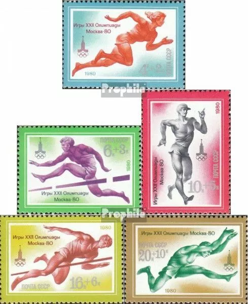Sowjet-Union 4921-4925 (kompl.Ausg.) gestempelt 1980 Olympische Sommerspiele ´80