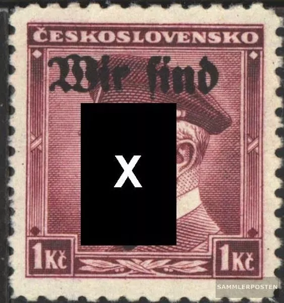 Rumburg (Sudetenland) 9 geprüft postfrisch 1938 Tschechoslowakeiaufdruck