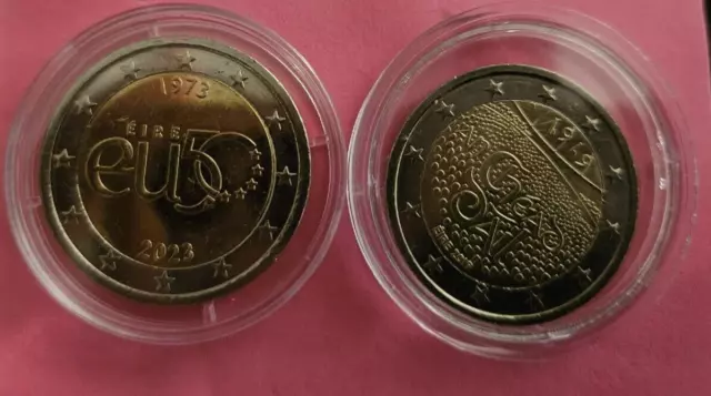 2x2 Euro Irland 2019 2023 Gedenkmünzen siehe Bilder unzirkuliert