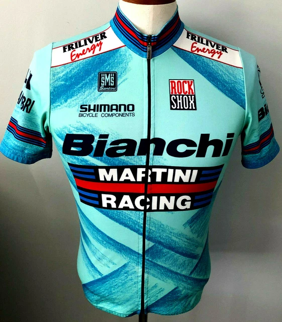 SANTINI SMS BIANCHI Martini Racing Shimano Cycling Jersey