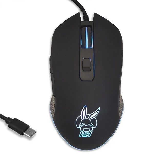TYPE MOUSE GAME Macro Programming Optical Tracking 2400DPI Corded Mouse ...