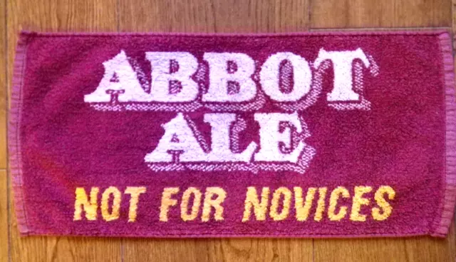 Tapis serviette de bar tissu éponge publicitaire Abbot Ale Not for Novices