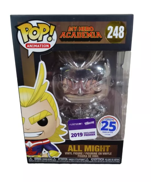 Funko Pop My Hero Academia All Might Silver Chrome Funimation Exclusive NYCC