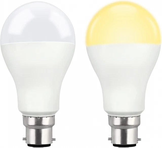 Dusk to Dawn Sensor Light Bulbs B22 12W LED Warm White 3000K,