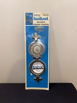 Vintage Kwikset Deadlock Adapter Trim Plate Rosette #260 Antique Brass 2-3/8 BS